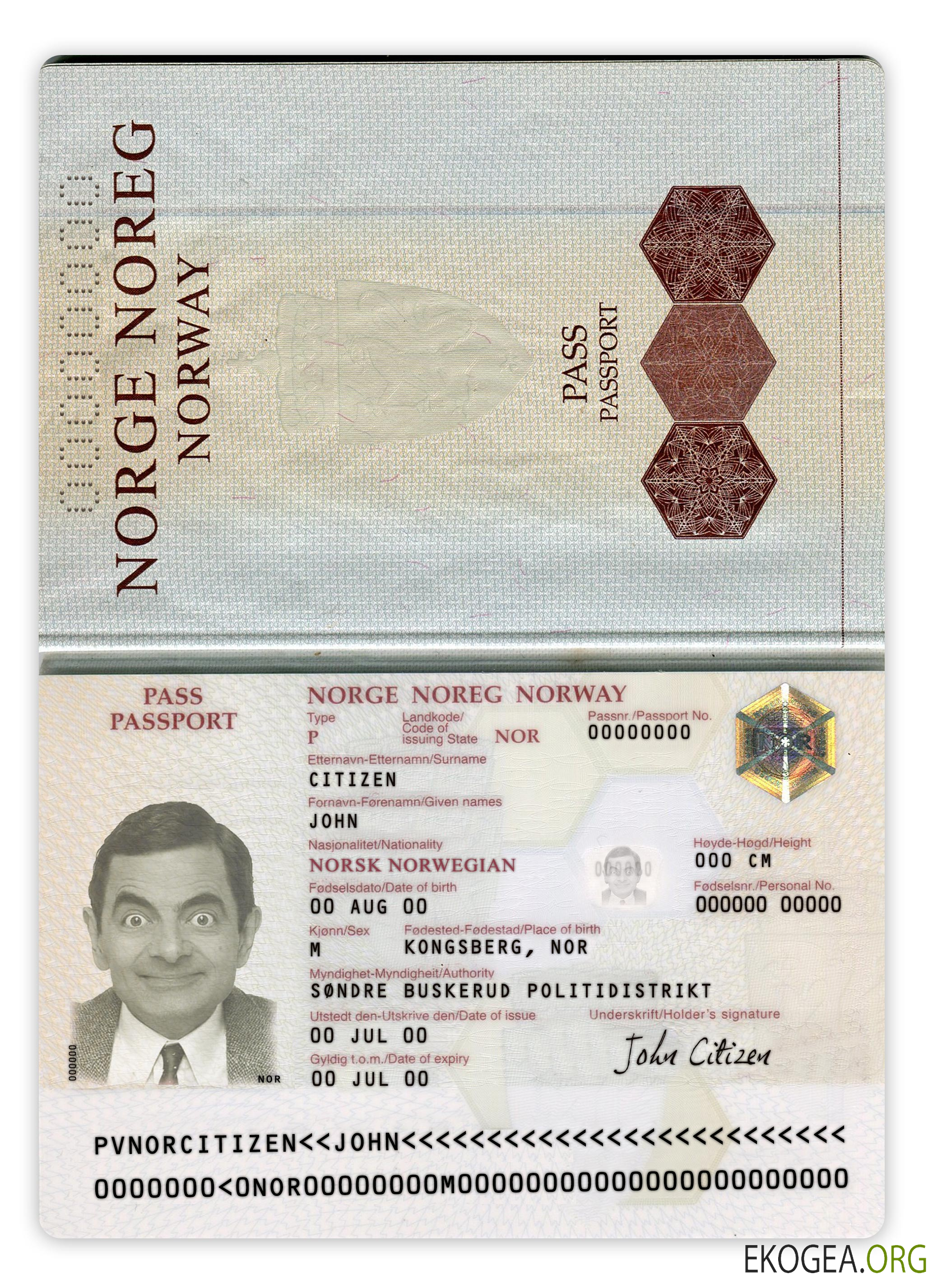 Passeport norvégien version 2